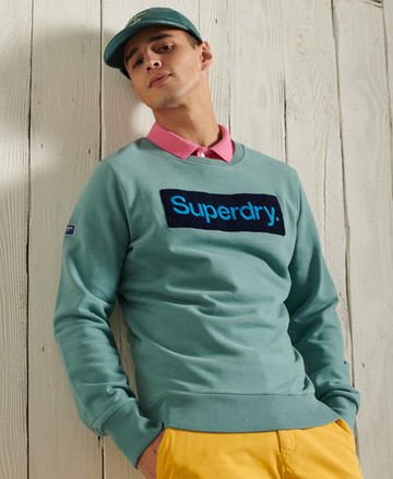 Superdry Men's Men's Core Logo Workwear Loopback Sweatshirt Green / Cerulean Dusk - Size: Xxxl