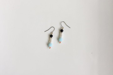 遊園地 珍珠瑪腦耳環