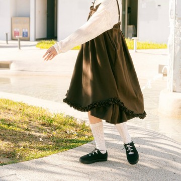 花影下的小舞步【厚底新升級】Ballet Walk 綁帶厚底鞋 .