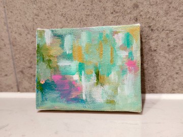 迷你掛畫/抽象畫/裝飾畫/無框畫/壓克力水彩畫