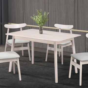 MUNA家居  7019型水洗白4尺餐桌/不含椅  120X75X75cm