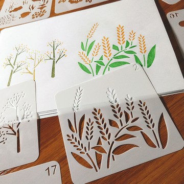 ✨新北GO購✨臺灣出貨✨ 兒童畵畵鏤空模闆學生手抄報繪畵神器DIY花邊工具幾何圖形萬花尺