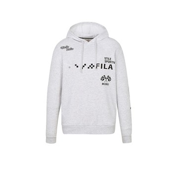 FILA 男長袖連帽T恤-淺麻灰 1TEZ-5730-MY