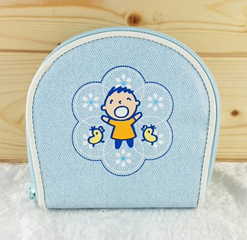 【震撼精品百貨】大寶/大口仔 Minna No Tabo  皮夾 淺藍 震撼日式精品百貨