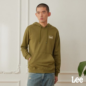 Lee 長框小LOGO帽T 男 軍綠 LB411039170