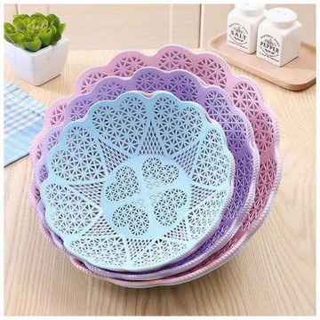 塑料鏤空果盤家用客廳水果瀝水籃瓜子糖果盆干果盒點心盤零食籃子