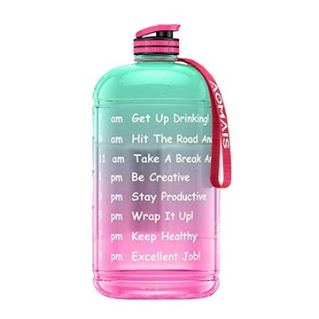 AOMAIS 激勵炫彩漸層運動水壺-1加侖 3785CC 無塑化劑無濃厚化學味 勵志小語 每日目標 大容量運動水壺 漸層水壺 健身水壺 運動用品