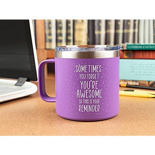 KLUBI Inspirational Gifts for Women ?Stainless Steel Coffee Purple Mug Tumb