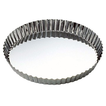 日本霜鳥 不銹鋼活動菊花派盤 18cm  1個  19 x 17 x 2.1cm