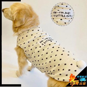 【台灣出貨】寵物衣服 大型犬衣服 金毛衣服 邊牧大狗背心 寵物大型狗衣服 大狗衣服