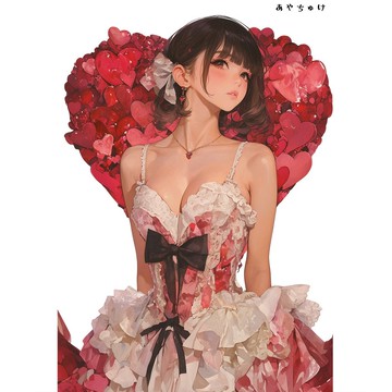 【12月新品6】07-111-0188 人物貼紙 性感情人節女孩