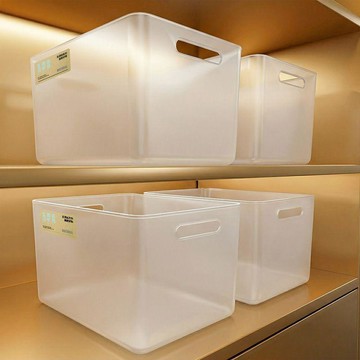 🔥限時下殺🔥零食收納盒玩具雜物整理日式家用塑料大儲物廚房櫥櫃桌面收納透白熱賣款式