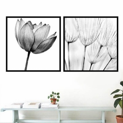 43 43cm アートパネル 2枚セット 枠付きフレーム絵画 モノクロ 鉛筆画タッチ 蓮の花 ロータス 壁掛け インテリア絵画 ウォールデコ 通販 Lineポイント最大get Lineショッピング