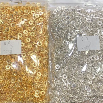 HC--【  100pcs/包】 合金保色花托 DIY飾品手串串珠花托6mm隔珠花片銅帽子