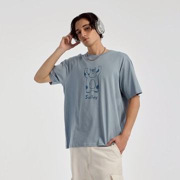 CACO-MIT 毛怪手繪風印花短T-男【J1DI545】