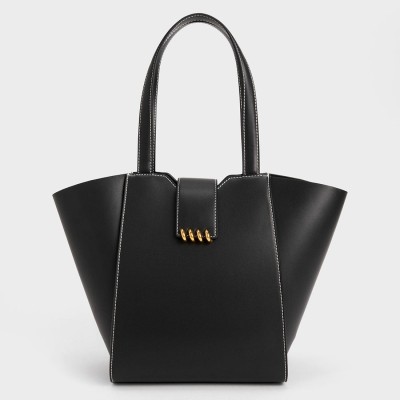 Willa ウィラ ニットトートバッグ （Black） | LINEショッピング