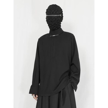 新中式原創立領休閑茶服長袖襯衫