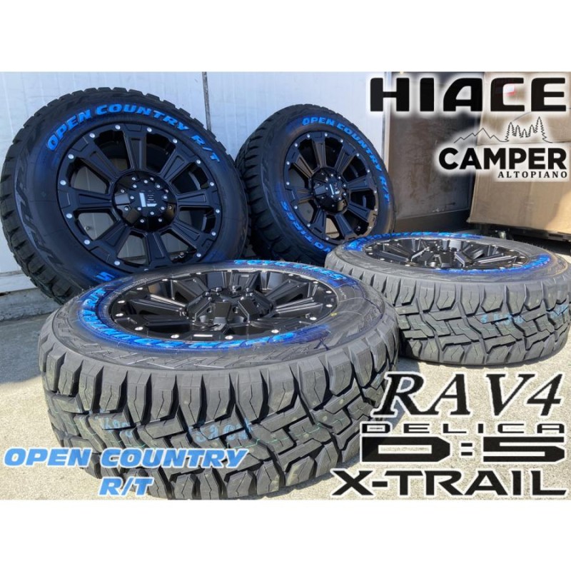 デリカD5 エクストレイル CHR ジューク CX5 RAV4 タイヤホイールセット 16インチ DeathRock デスロック TOYO  OPENCOUTRY RT 235/70R16 ホワイトレター | LINEショッピング