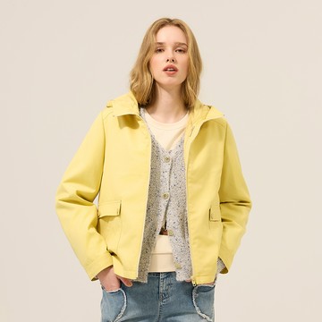 ILEY伊蕾 真兩件鋪棉背心連帽防風外套(黃；M-XL)