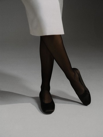 PF24 Vera Satin Flat Dark - Brown