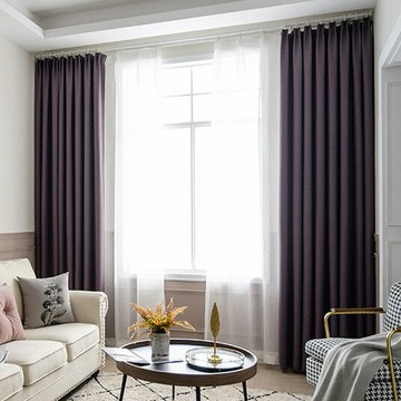 【優選百貨】窗簾純色拼接棉麻窗簾全屋定制窗簾高溫定型家居酒店窗簾