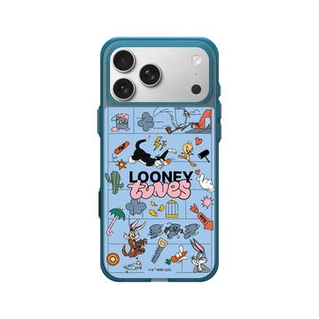 iPhone 17 Pro Max Clear (相機按鈕) 夜幕藍 - 樂一通 Looney Tunes - 歡樂追逐
