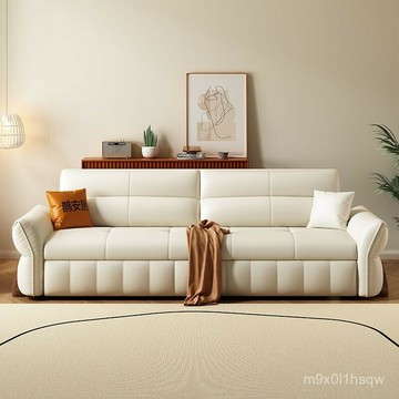 免運 破損補發鵲安居沙髮床一體兩用可折疊客廳書房爆款小戶型儲物奶油新款奶油風沙發 客廳沙發 小戶型沙發 出租房小沙發