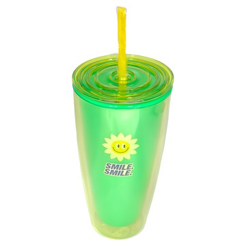 LocknLock 樂扣樂扣 復古波普塑膠杯 雛菊 HAP516GRN  GRN-CN-18-SAN  750ml  1個