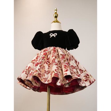 兒童禮服女寶寶一周歲宴生日公主裙洋氣輕奢小主持人鋼琴表演高端