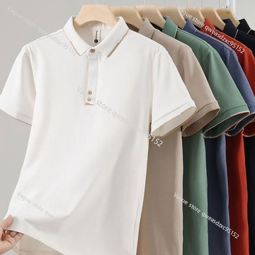 5A抑菌空氣格翻領Polo 男女同款棉質商務休閒Polo 高爾夫球衣 撞色高品質設計感工作衫短袖 透氣舒適短T