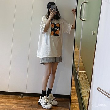 【限時特賣】短褲女 高腰短褲 顯瘦短褲 休閒居傢短褲 灰色運動短褲女夏寬鬆高腰直筒港味學生中褲休閒闊腿五分褲潮ins