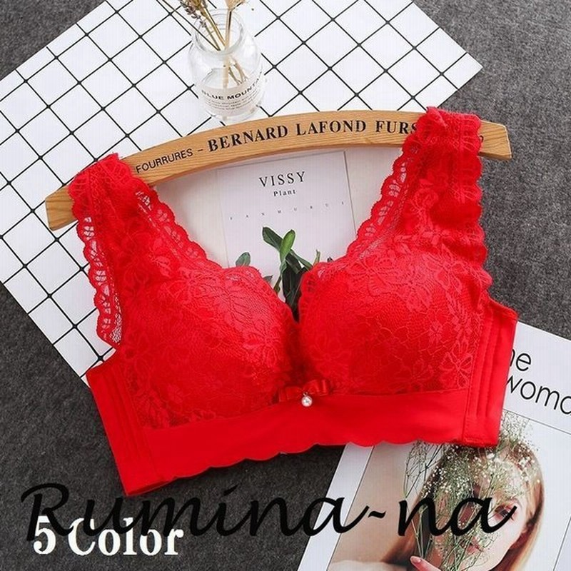 ブラジャー レディース レース 花柄 幅広 透け感 無地 インナーウェア フック 女性下着 かわいい おしゃれ 通販 Lineポイント最大get Lineショッピング