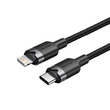 VEnTIOn 威迅 LAL Type-C-Lightning 充電線  2m  黑色  1條