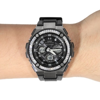 G-SHOCK G-Steel GST w300 バゲットカットCZダイヤ ...