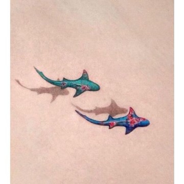 「自在」3D 魚 紋身貼紙 微刺青 輕紋身  可愛 原創 cos 立體 小心機 防水持久 紋身貼 超美 性感 DIY