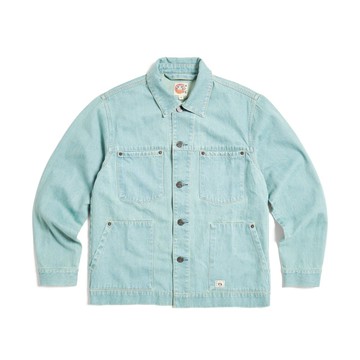 江戶勝｜男裝｜雙層電繡老虎圖騰牛仔外套