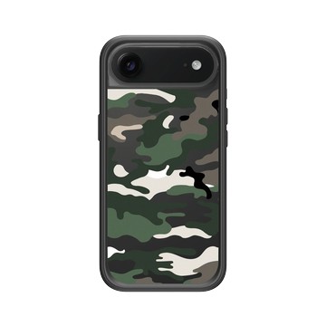 iPhone Air Mod NX -邊框背蓋組合 (相機按鈕) 黑 - Camouflage / 迷彩 - 復古迷彩