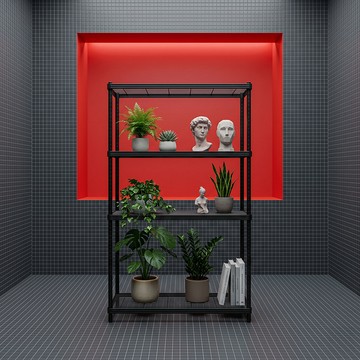 【厚鐵框】四層收納鐵架 45x120x208cm【空間特工】 四層鐵架｜鐵力士架｜金屬架｜鐵架收納｜收納架｜層架｜鐵架衣櫃｜耐重鐵架｜置物鐵架｜組合鐵架｜廚房鐵架｜收納櫃｜鐵架書櫃｜掛衣鐵架｜波浪架｜鐵層架｜鐵衣帽架