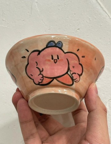 日式肌肉卡比碗家用飯碗可愛卡通星之卡比陶瓷碗網紅餐具