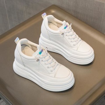 小碼新款內增高厚底透氣松糕鞋免系帶小白10厘米小個子夏款女單鞋