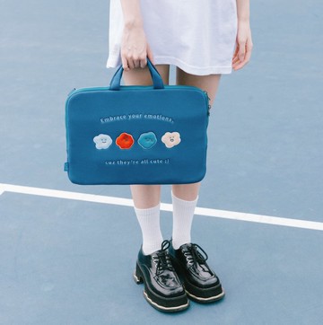 刺繡筆電收納包 喜怒哀樂 13-14吋 筆電包