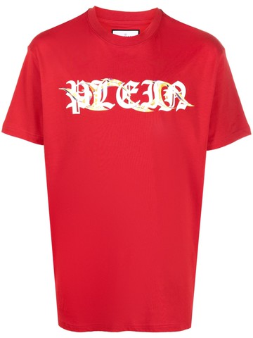 Philipp Plein - SS Chrome round-neck T-shirt - men - Cotton - M - Red