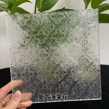 [優選] 買滿119出貨 亞克力透光復古海棠花長虹防塵條紋有機玻璃櫃門隔斷窗戶裝飾定製