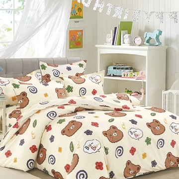 台灣磨毛 雙人鋪棉兩用被 小熊寶貝  180 x 220cm