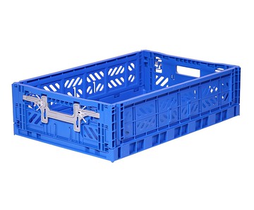 Aykasa 土耳其折疊收納箱 英雄藍 100%再生環保塑料製造  W600 x D400 x H156mm  1個