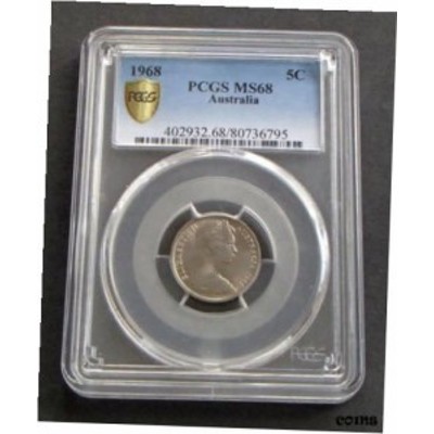 品質保証書付】 アンティークコイン NGC PCGS 1968 Australia Five 5