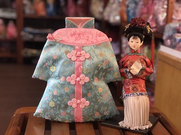 清裝造型少女兒童斜背包