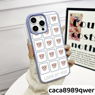 多個小熊白底超多顔色馬卡龍色iPhone16ProMax磁吸手機殼蘋果i15 14 13 12 11 防摔殼