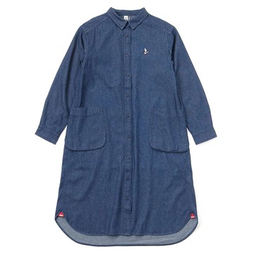 CHUMS 女 女Beaver Vintage Washed Shirt One-Piece秋冬洋裝 CH181322N030