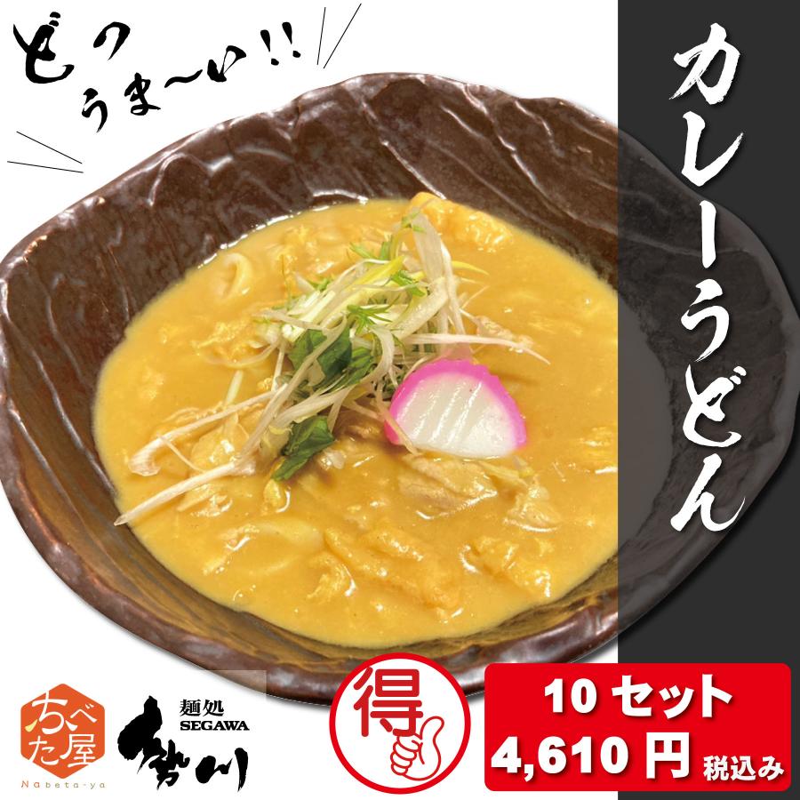 勢川 カレーうどん つゆ付き 1人前 10セット 半生タイプ レシピ付き 人気